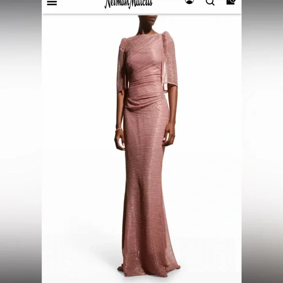 Talbot Runhoff shoulder pleaded gown - Picture 2 of 2